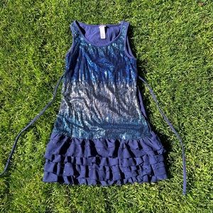 Justice Sequin Blue Dress for Girls
